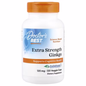 Doctor's Best، جنكو بيلوبا بتركيز إضافي، 120 ملغ، 120 كبسولة نباتية