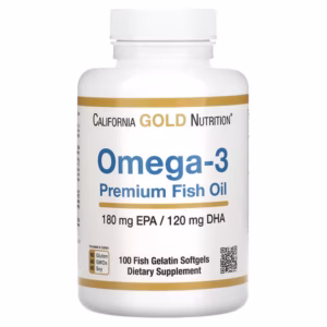California Gold Nutrition, Omega-3 Premium Fish Oil, 100 Fish Gelatin Softgels (1,100 mg per Softgel)