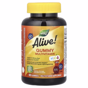 طريقة الطبيعة، Alive! Kids، متعدد الفيتامينات القابل للمضغ، كرز، برتقال وعنب، 60 حلوى