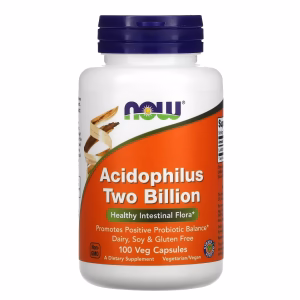 NOW Foods، أسيودوفيلوس، 2 مليار وحدة تشكيل مستعمرة، 100 كبسولة نباتية