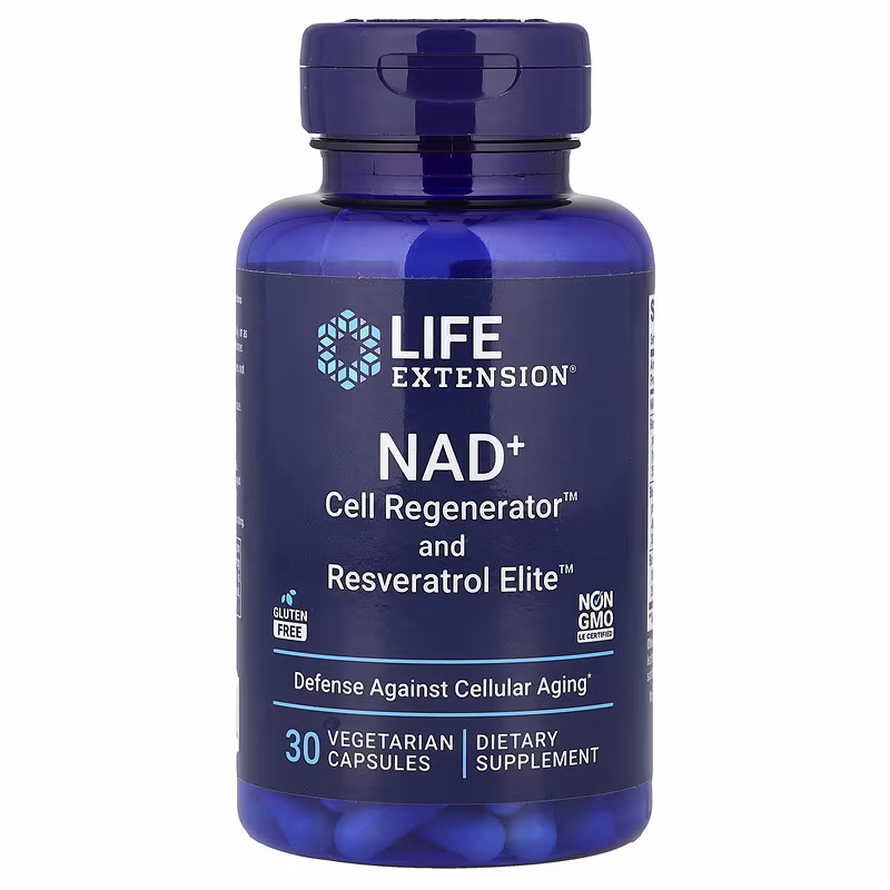 لايف إكستينشن، مُجدد خلايا NAD+™ وريسفيراترول إلت™، 30 كبسولة نباتية 1