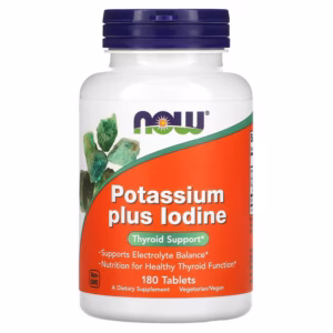 NOW Foods، بوتاسيوم بلس يود، 180 قرص