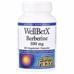 Natural Factors، WellBetX® بربرين، 500 ملغ، 60 كبسولة نباتية